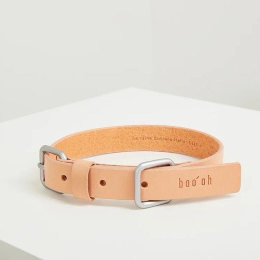 Lumi Collar Silver + Tan