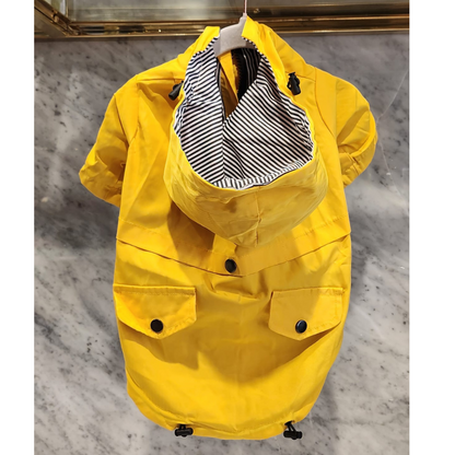 Rain Coat Yellow with striped interior